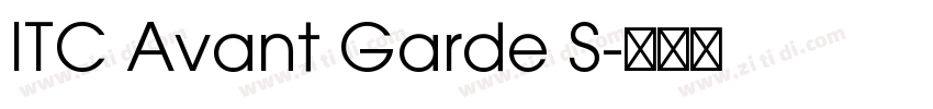 ITC Avant Garde S字体转换